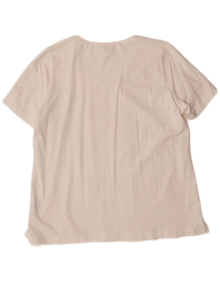 CHAMPION Camiseta de ajuste cómodo para mujer UK 20 2XL Algodón blanco