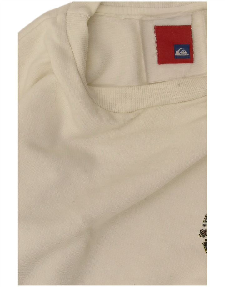 Quiksilver Sudadera con gráfico para niños 11-12 años Blanco