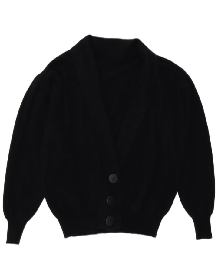 Vintage mujer Cardigan suéter Reino Unido 16 grande azul marino