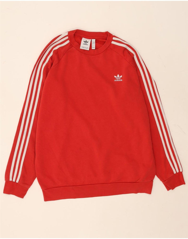 Adidas Hombre Sudadera Jumper Grande Rojo Algodón