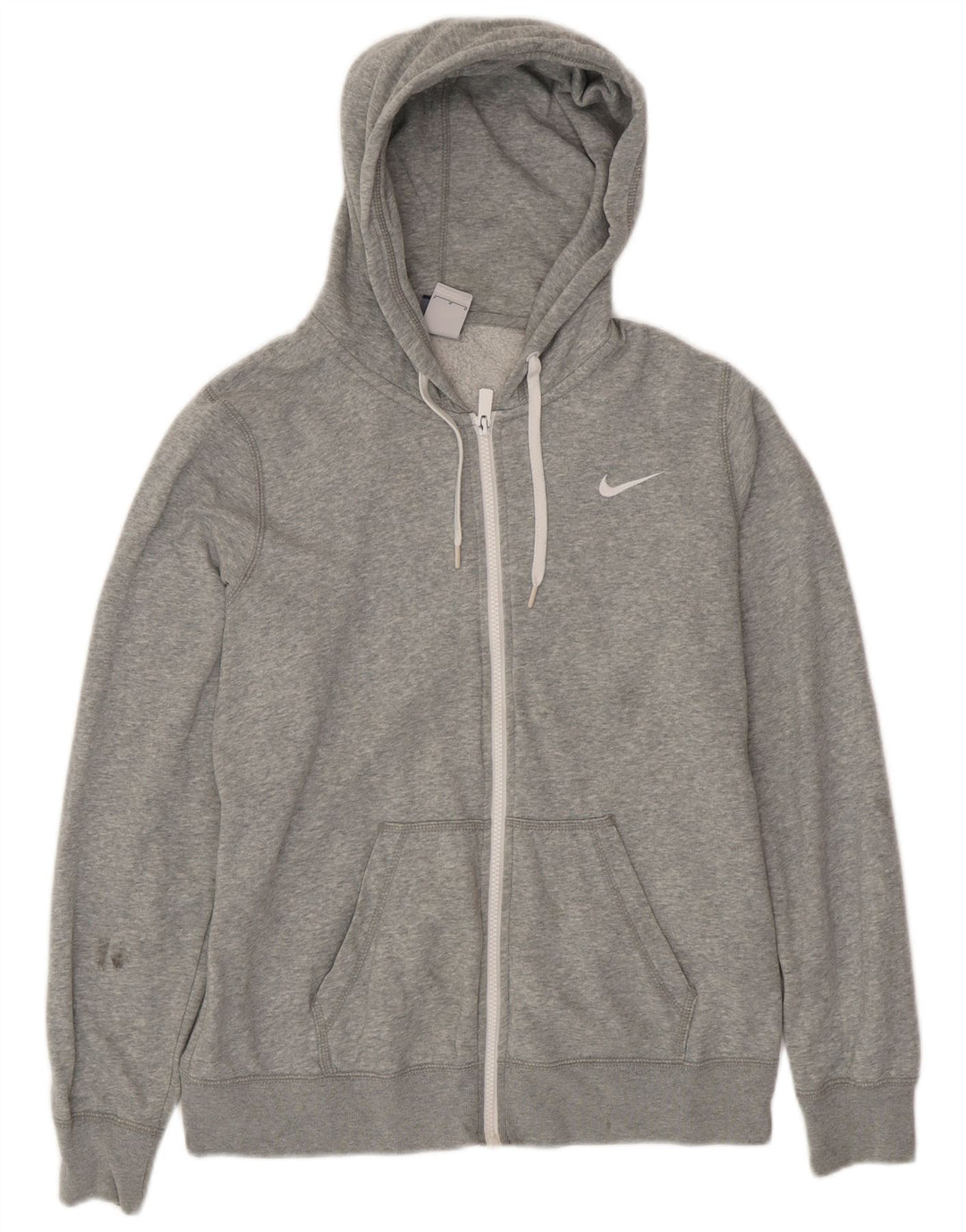 NIKE - Sudadera con capucha y cremallera para mujer, talla 40, talla grande, algodón gris