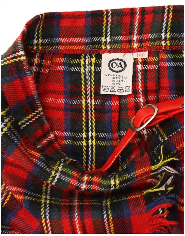 Falda cruzada para mujer C & A W24 XS Acrílico a cuadros rojos