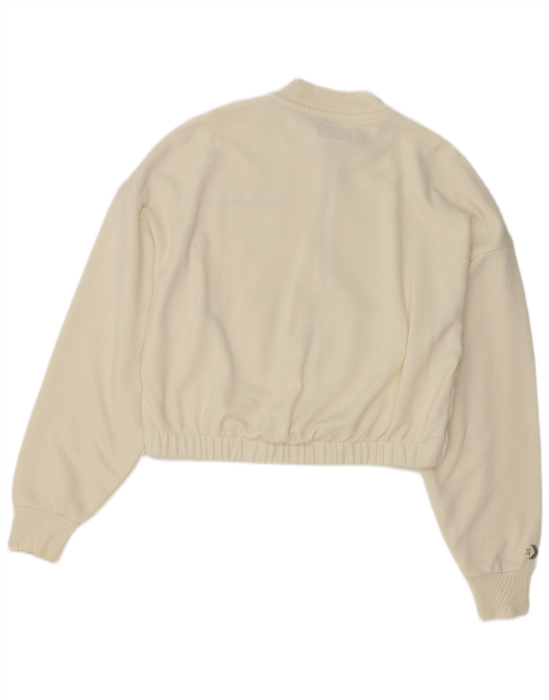 Converse Mujer Chándal Top Chaqueta UK 14 Mediano Blanco