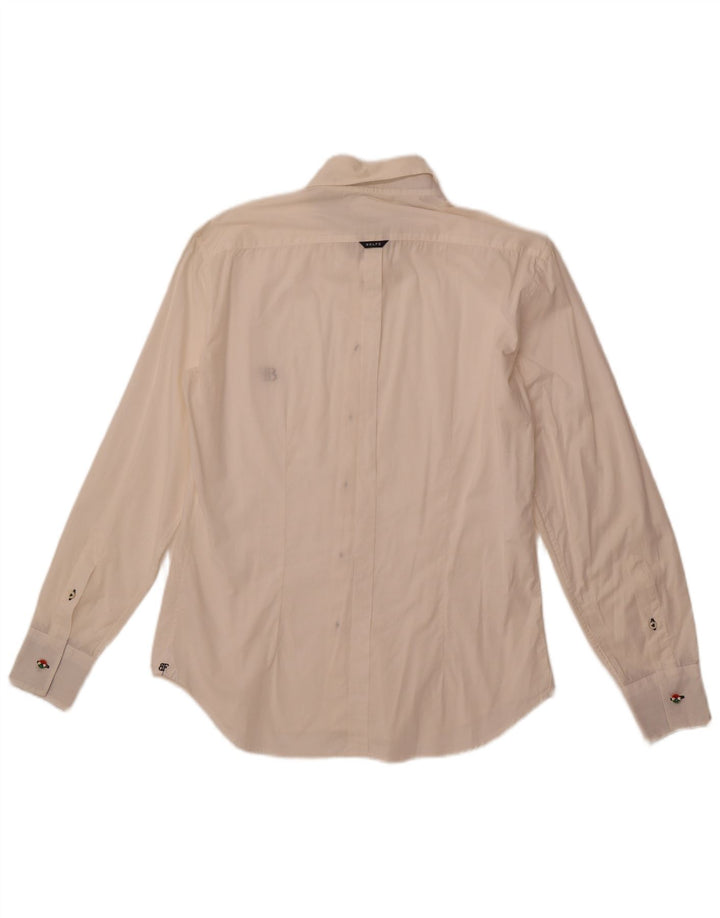 BELFE Camisa Hombre Mediana Algodón Blanco