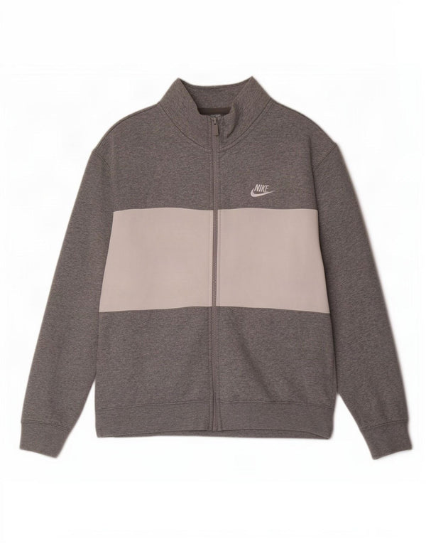 Nike - Chaqueta de chándal para hombre, color gris medio, algodón color block
