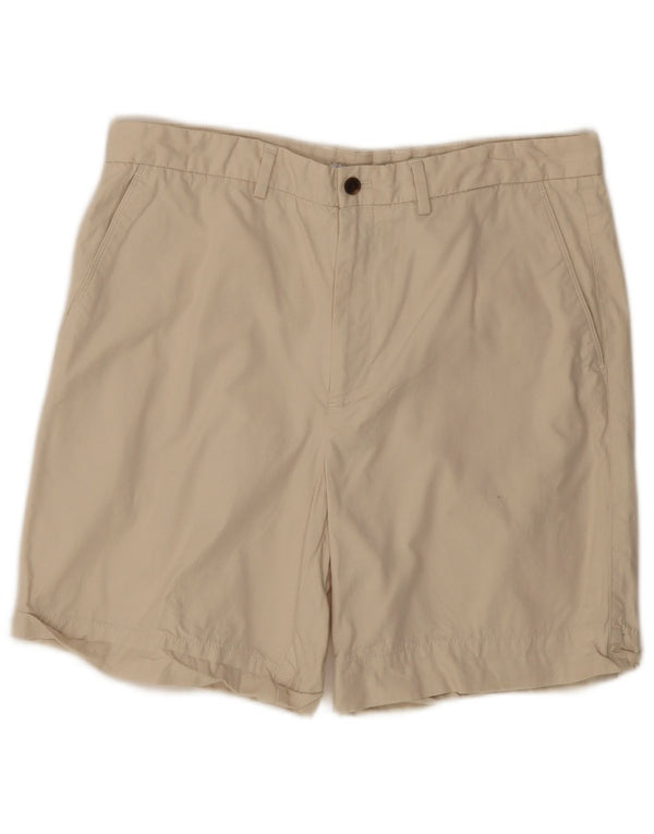 Zara Mens Chino Shorts EU 44 Large W34 Beige Algodón