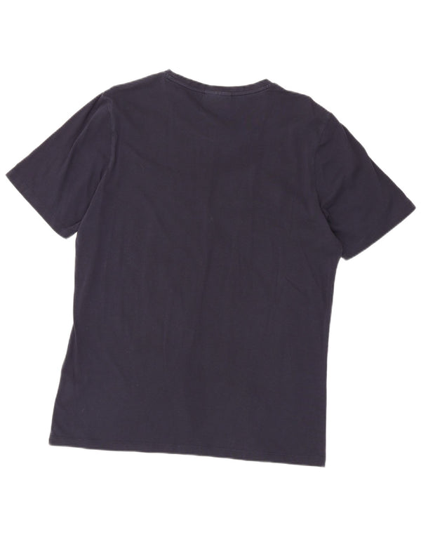 Hugo Boss Hombre Camiseta Gráfica Top XL Algodón Azul Marino