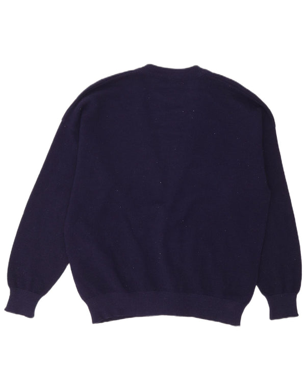 Lacoste Cárdigan para hombre talla 6 XL Lana azul marino