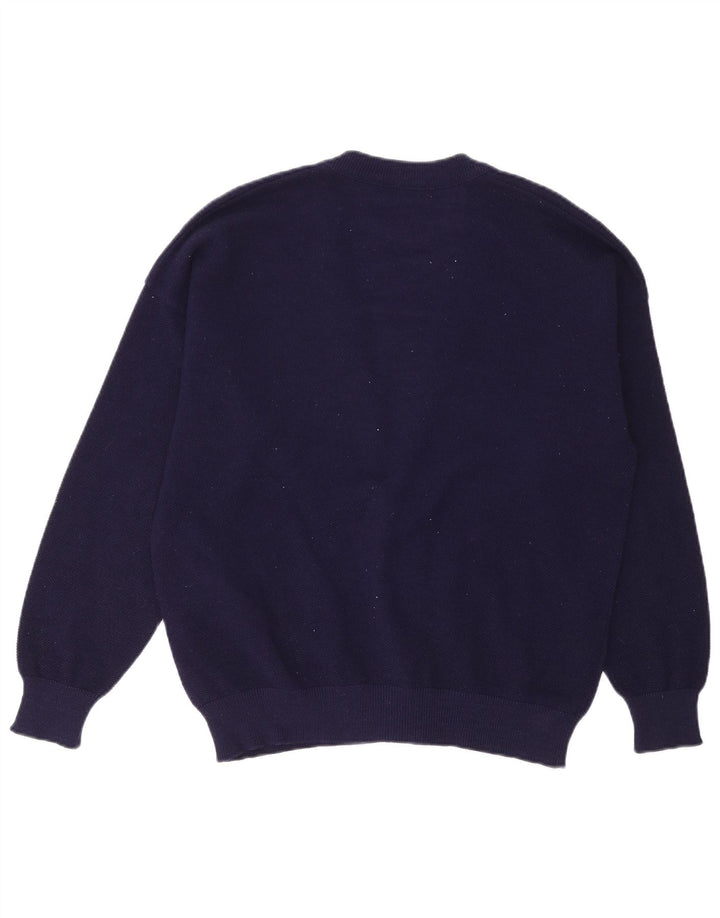 Lacoste Cárdigan para hombre talla 6 XL Lana azul marino