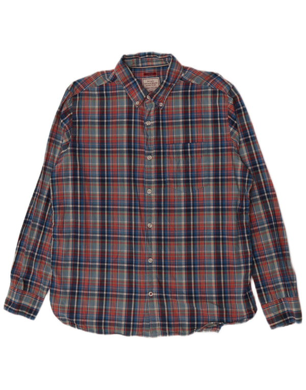 Camisa de hombre Fat Face de algodón con cuadros grandes multicolores