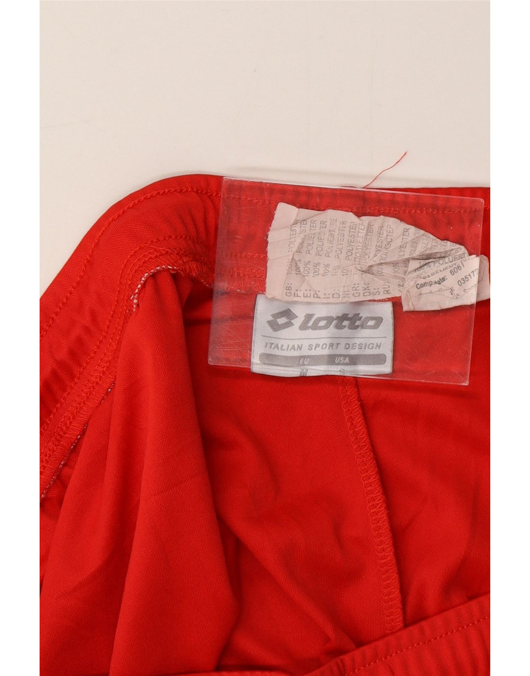 LOTTO Pantalón Corto Deportivo Hombre Poliéster Rojo Mediano