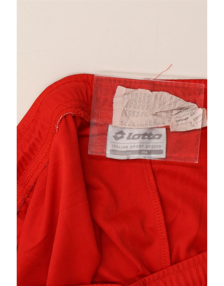 LOTTO Pantalón Corto Deportivo Hombre Poliéster Rojo Mediano