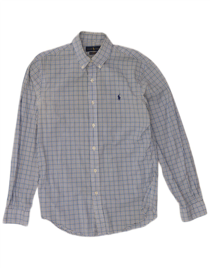 RALPH LAUREN Camisa slim fit de algodón a cuadros azul medio para hombre