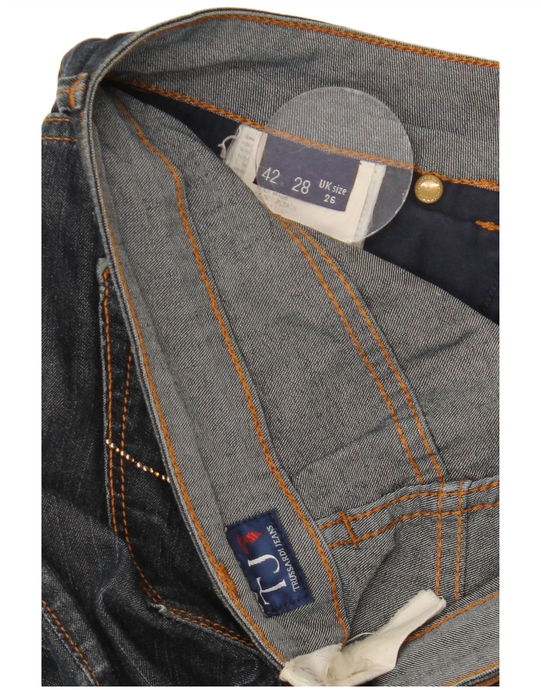 Vaqueros Trussardi Mujer Slim W26 L30 Azul Marino Algodón