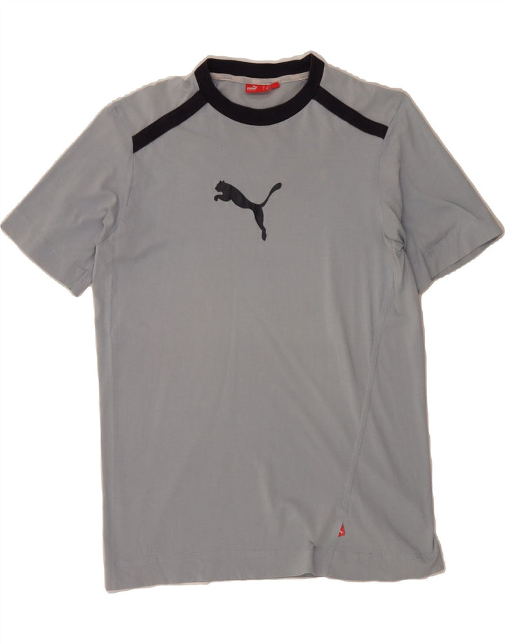 PUMA Mens T-Shirt Top Medium Grey Cotton Vintage Puma and Second-Hand Puma from Messina Hembry 