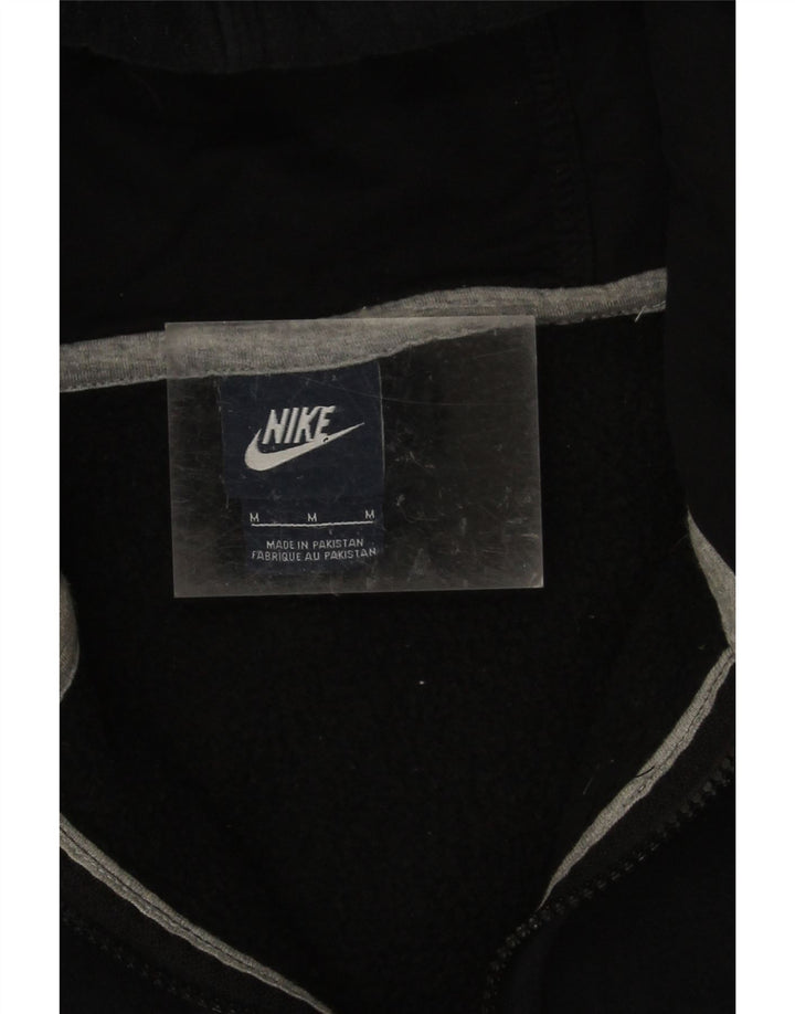 Nike - Sudadera con capucha y cremallera para hombre, talla mediana, algodón negro