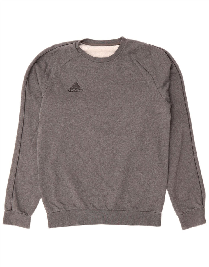 Adidas Hombre Sudadera Jumper Small Gris Algodón