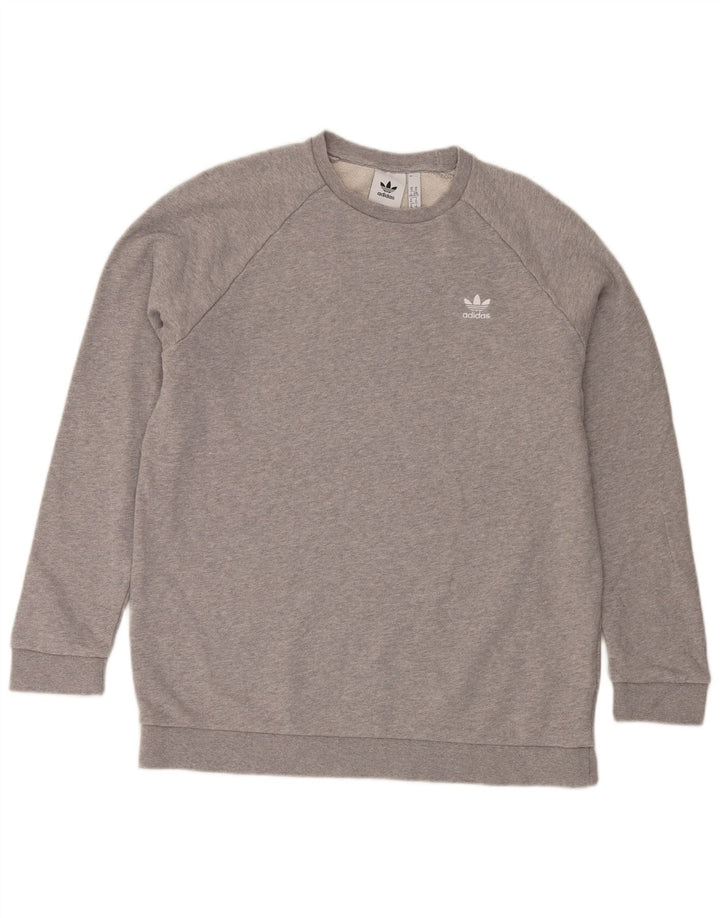 Adidas Hombre Sudadera Jumper XL Gris Algodón Moteado