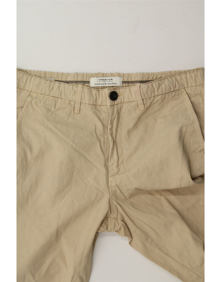 JACK & JONES Mens Chino Shorts Medium W34 Beige Cotton Vintage Jack & Jones and Second-Hand Jack & Jones from Messina Hembry 