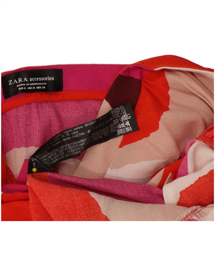Zara Mujer Falda Cruzada Pequeña W24 Algodón Color Block Multicolor