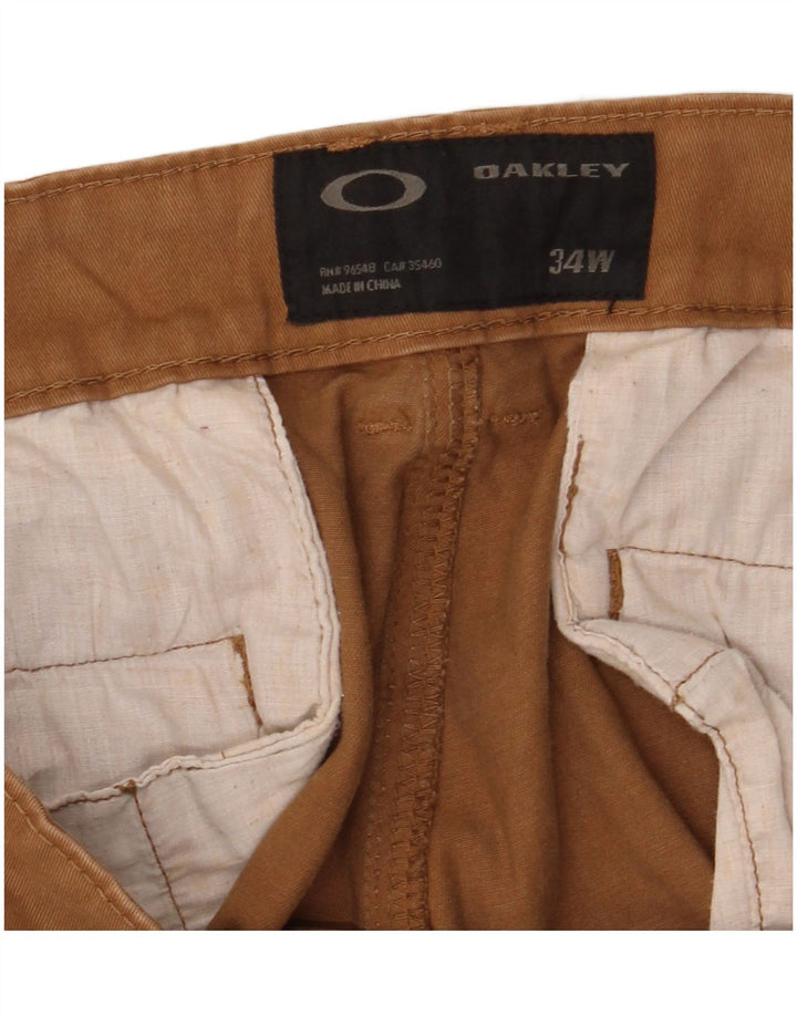 Oakley Pantalones chinos rectos para hombre W34 L33 Marrón