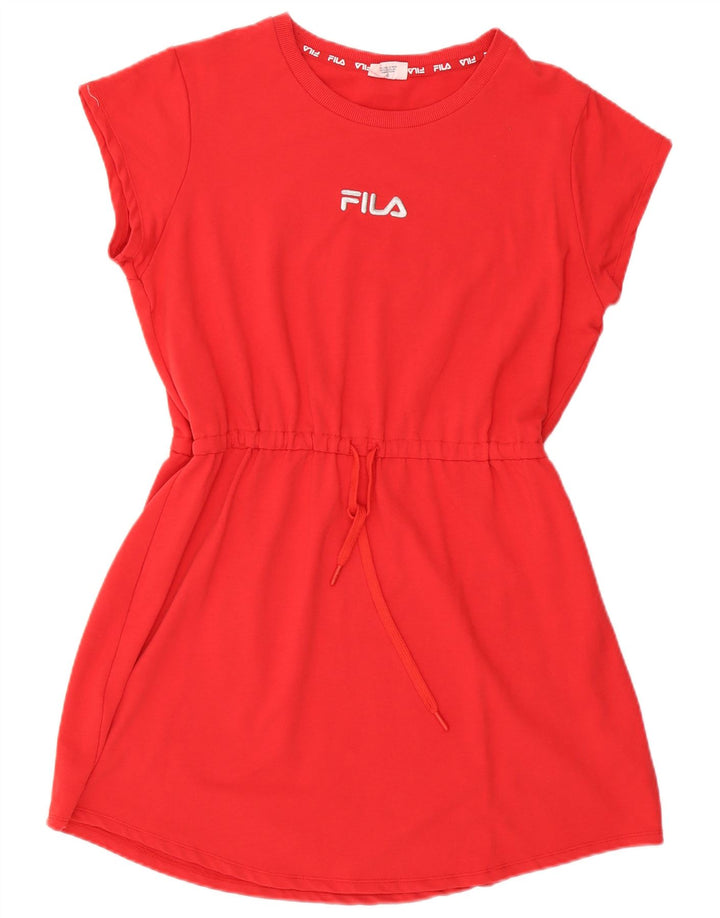 Fila Vestido básico gráfico para mujer UK 18 XL Algodón rojo