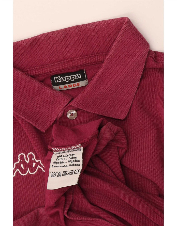 Kappa Polo Hombre Grande Borgoña Algodón