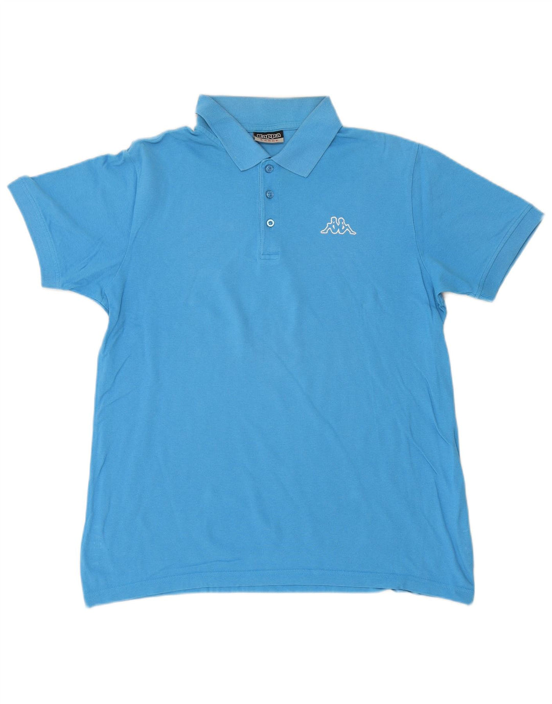 KAPPA Mens Polo Shirt Large Blue Cotton