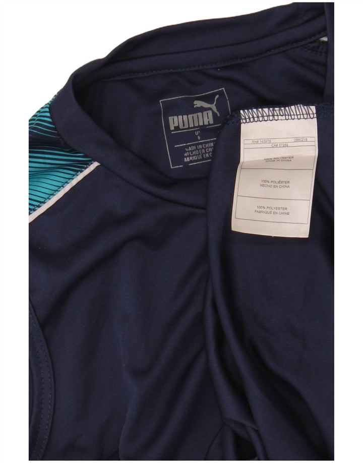 PUMA Camiseta sin mangas estampada para niño 7-8 años Azul marino Poliéster