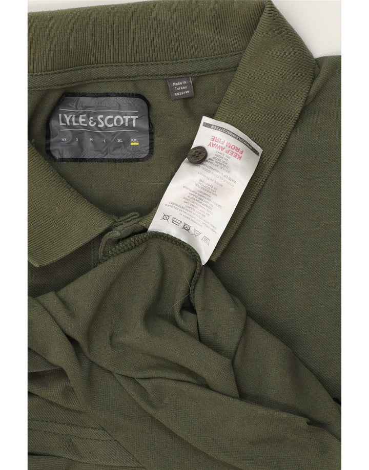 Lyle & Scott Polo para hombre 2XL Algodón verde