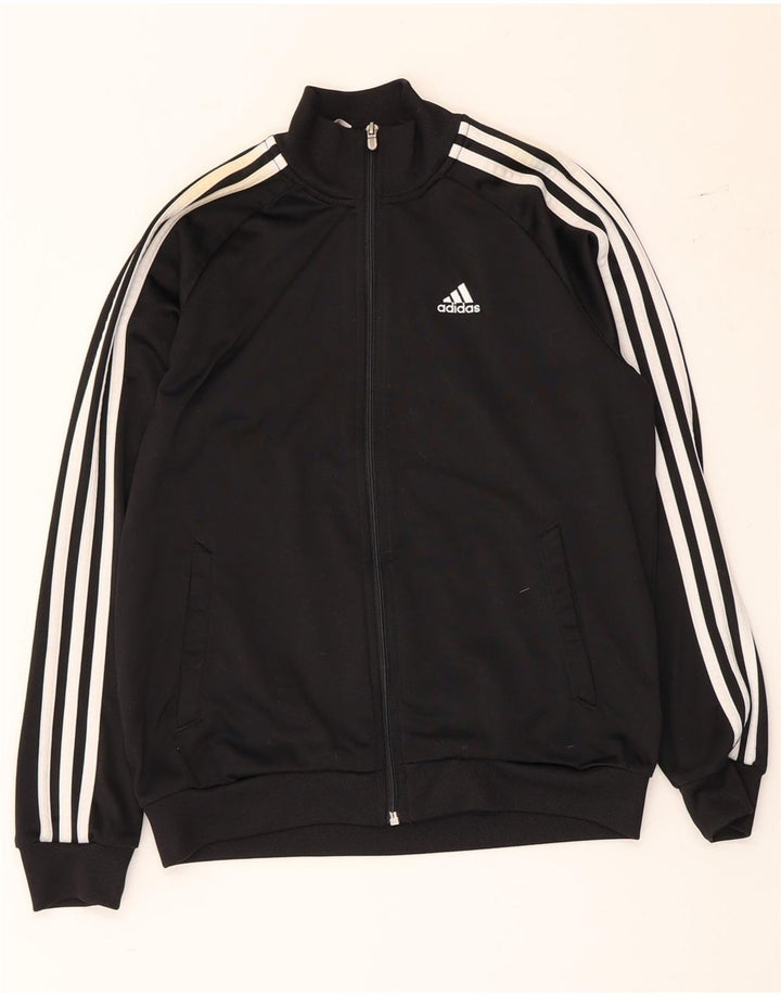 Adidas Chicos Clima 365 Chándal Top Chaqueta 11-12 Años Negro Poliéster