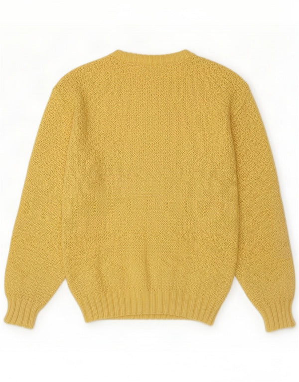Suéter vintage con cuello barco para mujer UK 44 Amarillo medio