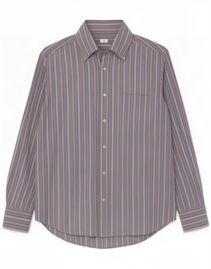 Camisa Basile para hombre Talla 40 15 Algodón a rayas azul medio Clásico
