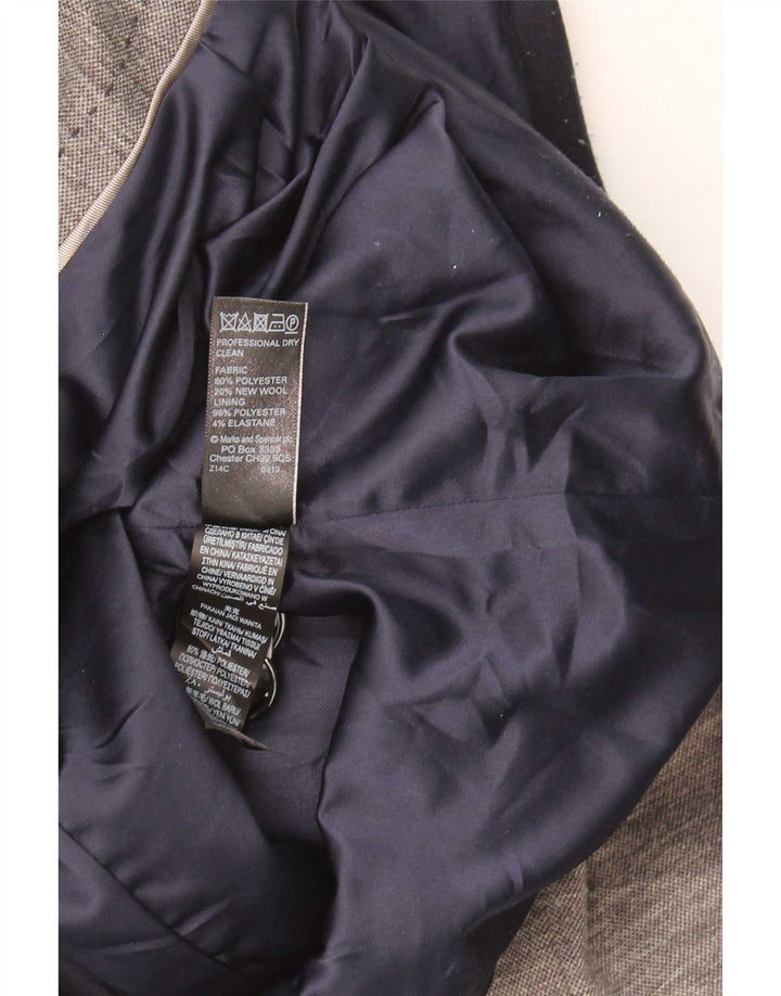 Marks & Spencer Chaqueta tipo blazer con 2 botones para mujer, talla 40, color gris medio