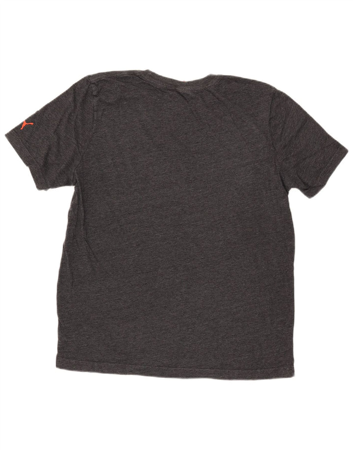 PUMA Camiseta gráfica para hombre Top gris medio moteado