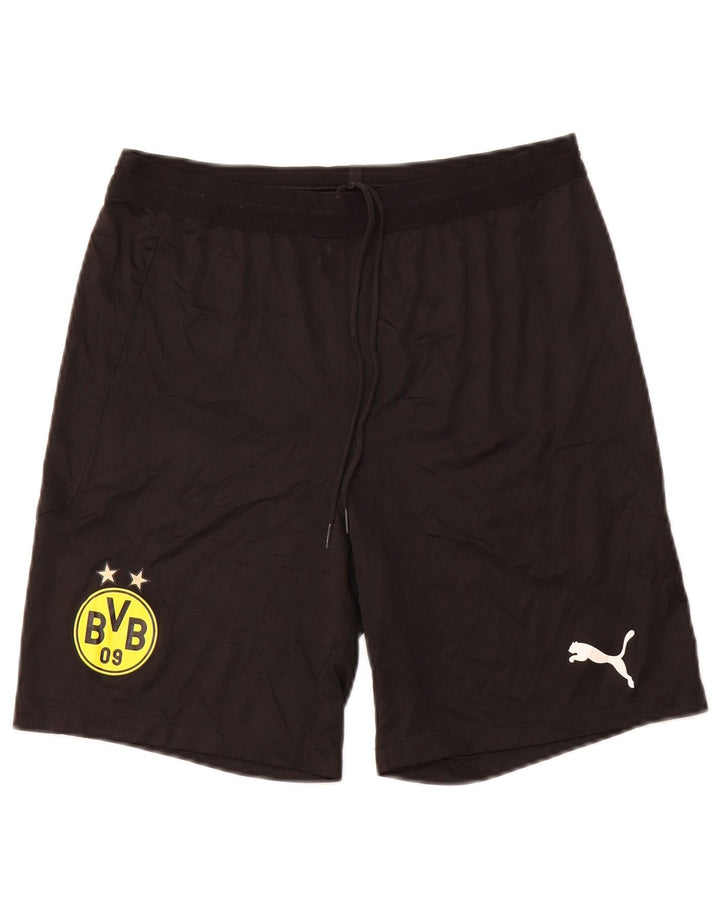 PUMA Pantalones cortos deportivos BVB Dortmund para mujer, talla mediana, negro