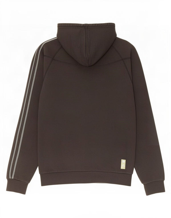 Adidas - Sudadera con capucha y cremallera para hombre, talla pequeña, algodón negro