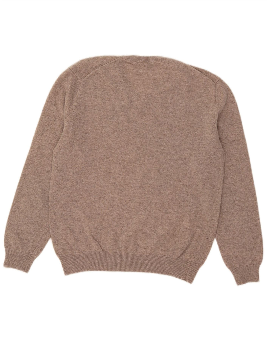 Benetton Jersey Con Cuello De Pico Small De Lana Beige Hombre