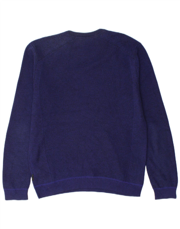 Ted Baker - Jersey de cuello redondo para hombre, talla 4, poliéster azul marino grande