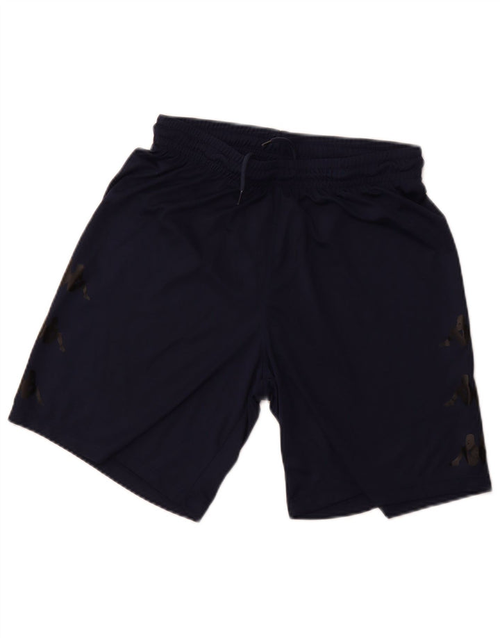 KAPPA Mens Graphic Sport Shorts Small Navy Blue