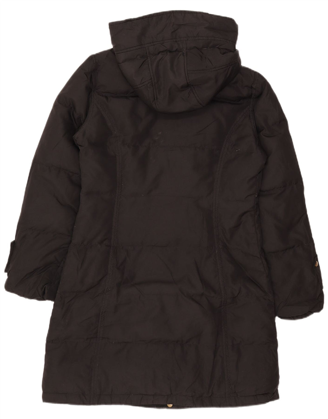 Calvin Klein Abrigo acolchado con capucha para mujer UK 10 Small Poliéster negro