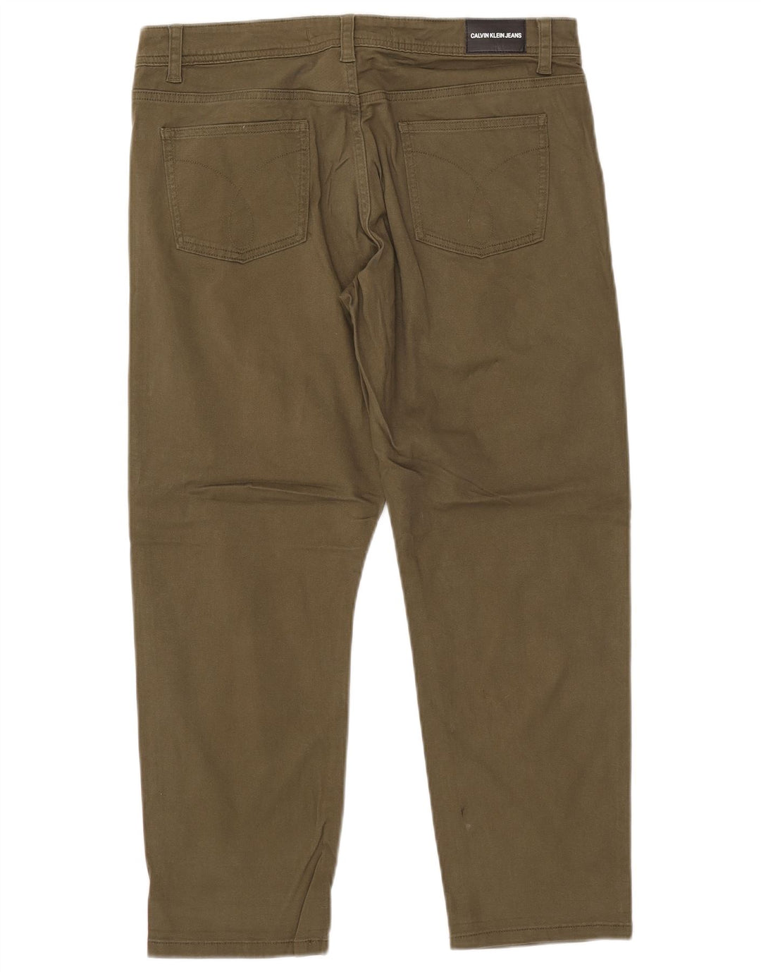 CALVIN KLEIN Pantalones cortos cónicos para mujer US 12 Large W34 L26 Caqui