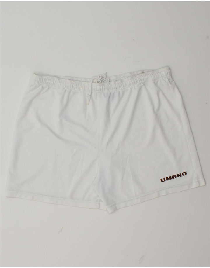 Umbro Pantalón Corto Deportivo Hombre XL Blanco Poliéster