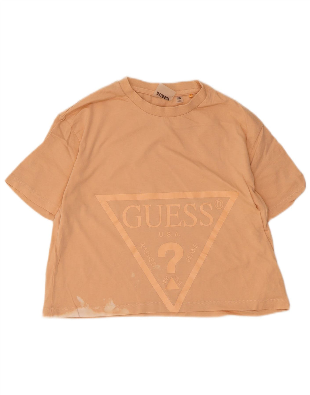 Guess Camiseta Corta Gráfica para Mujer UK 12 Medium Naranja