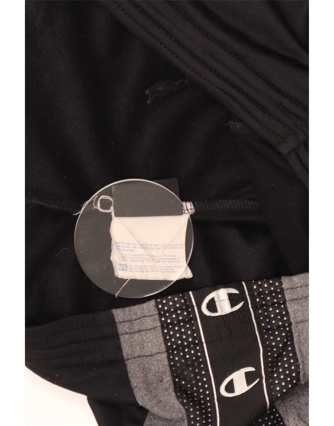 Champion Pantalones De Chándal Gráficos De Poliéster Color Block En Negro Medio