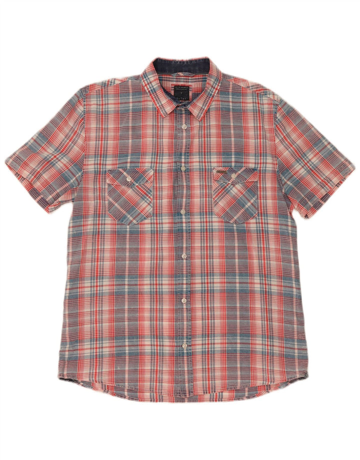 Guess Camisa Manga Corta Hombre XL Algodón Cuadros Multicolor