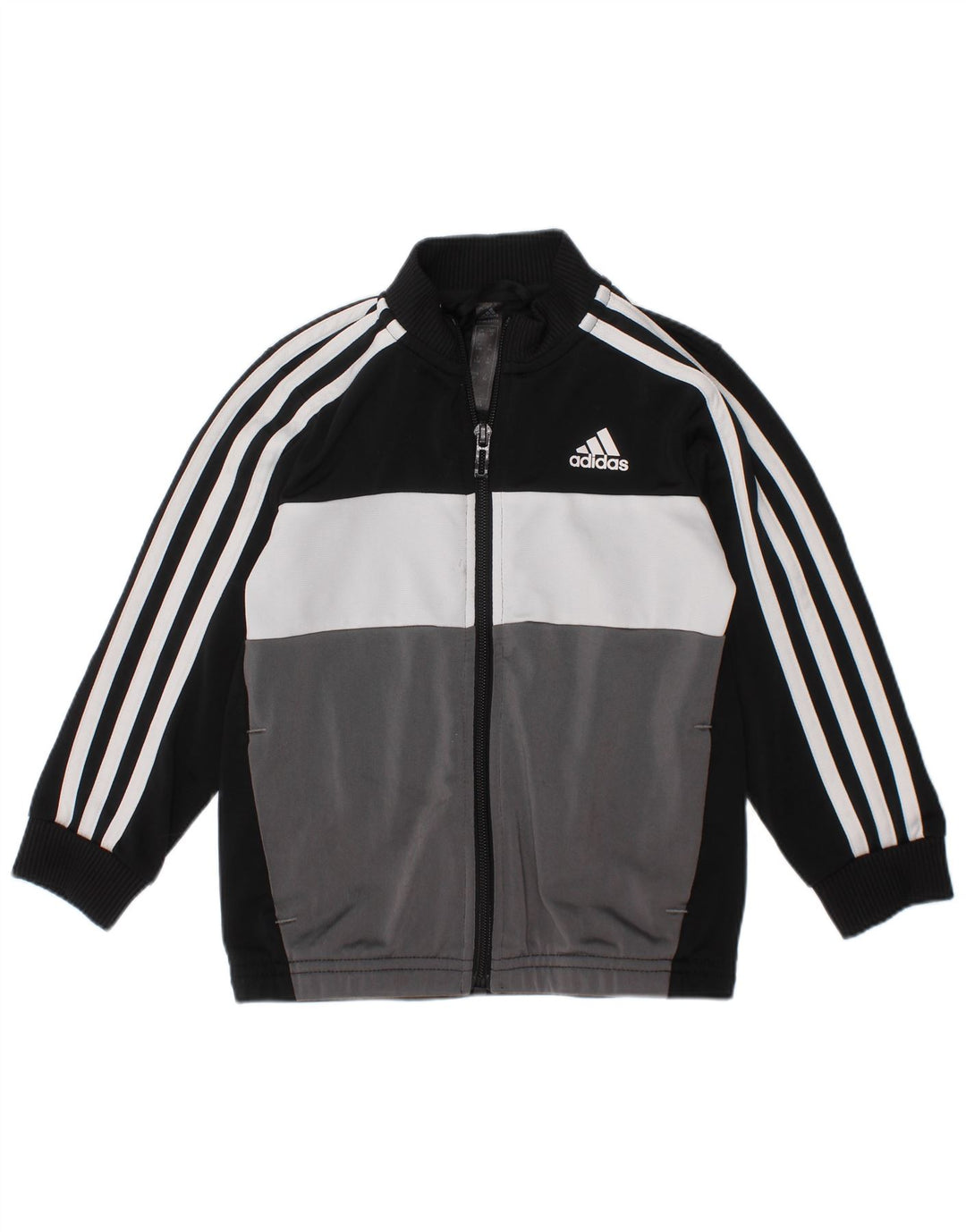 Adidas - Chaqueta de chándal para niño, 3-4 años, color negro, poliéster
