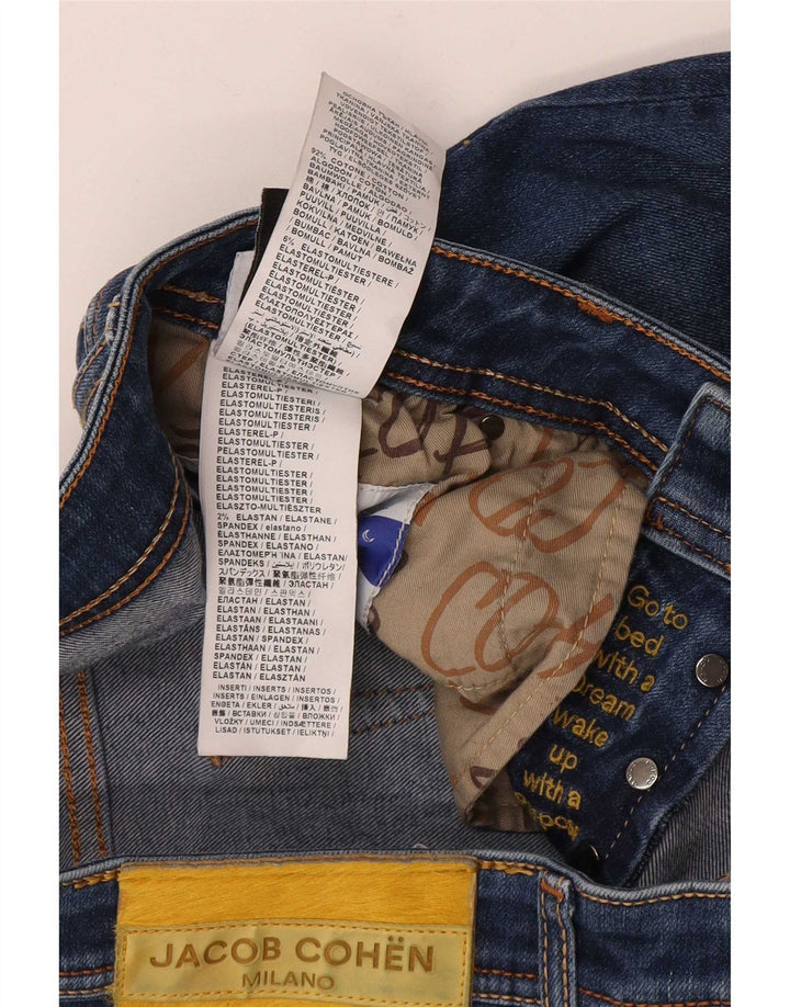 Jacob Cohen Vaqueros recortados para hombre W34 L25 Algodón azul