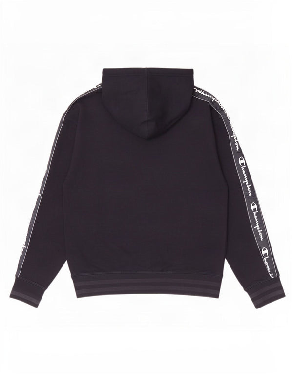 Champion Sudadera con capucha gráfica para hombre Jersey pequeño de algodón azul marino