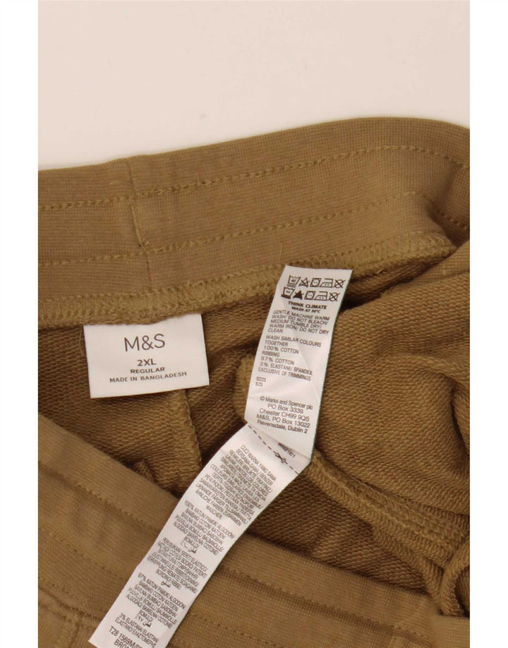 Marks & Spencer - Pantalón de chándal para hombre, talla 2XL, algodón beige